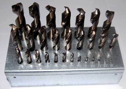 29 pcs. drill america 1/16&#034;-1/2&#034;x64th m42-8% cobalt stub drill set w/huot stand for sale