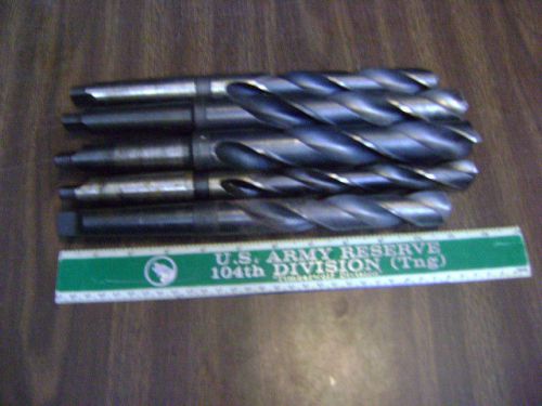 Lot of 5    2 flute High Speed Twist Drill #4 Morse Taper shank