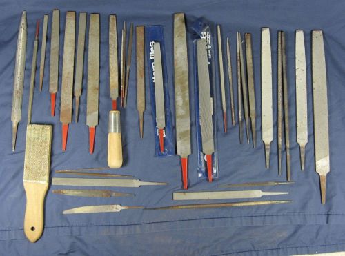 Machinist Tools Files Simonds Nicholson Lot of 30+ Pcs Metalworking Handle