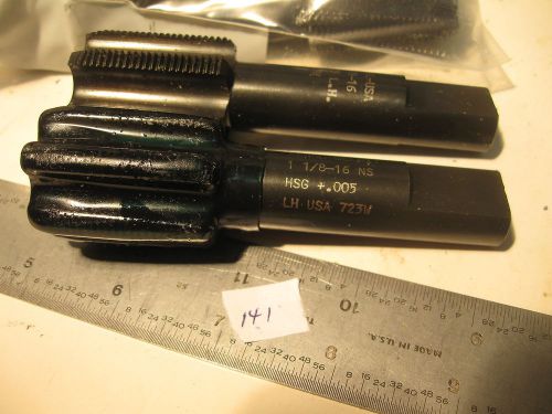 16 pc 1-1/4&#034;-16 NS LEFT HAND +.005 HSG Tap Regal Beloit 723W Regrind (141)