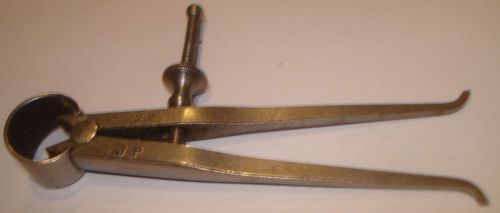 STARRETT &#034;FAY&#039; SPRING-TYPE INSIDE CALIPER 3 IN HEAVY LEGS SOLID NUT NO.74A-3