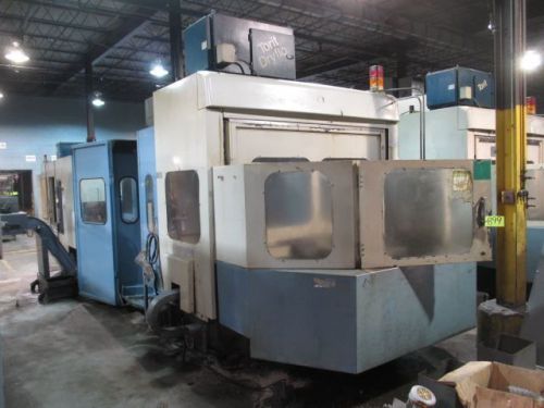 Okk model kch600 cnc horizontal machining center s/n 112 fanuc pnc control for sale