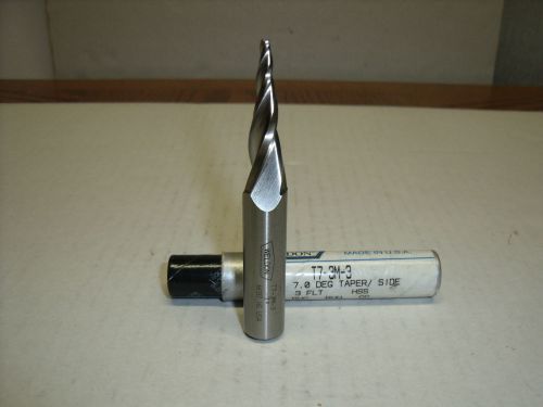 3/32&#034; 7 Degree Weldon Taper End Mill, 1-1/2&#034; X 3-1/2” X 1/2&#034; - T7-3M-3 - E50