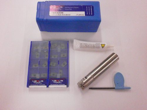 Nexus tool 3/4&#034; apkt 11t308 indexable end mill carbide inserts pvd 202 kit 975so for sale
