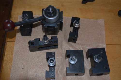 Phase II Tool Post &amp; six ( 6) tool holders  Size  AXA or 100