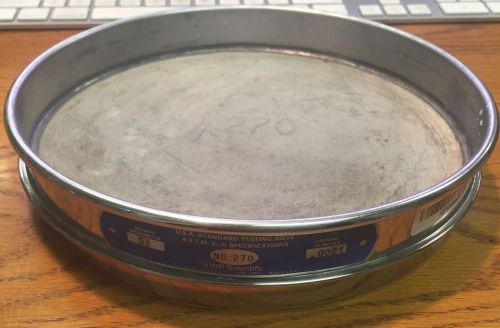 VWR U.S.A. Standard Stainless Steel Testing Sieve No 270 inches .0021 micro 53