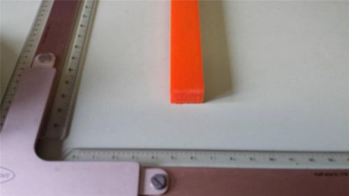 5/8&#034; x 15/16&#034; x 24&#034;  urethane / polyurethane 80 a orange sheet, p/n 10866 for sale