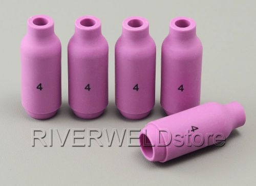 10N50 #4 TIG Alumina Cermic Cup Nozzle, TIG Torch DB PTA WP 17,18 26 Series, 5PK