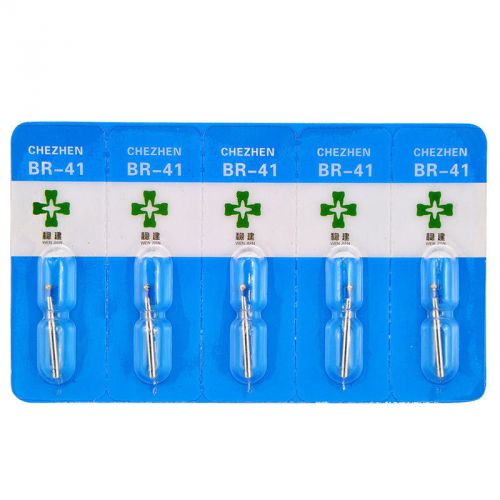 5x Dental Diamond Burs Flat-end  Medium FG 1.6mm for High speed Handpiece TF-11