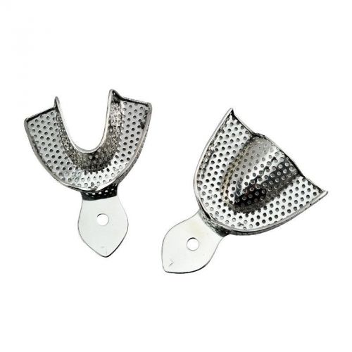 Brand New 2pcs Dental Stainless Steel Anterior Impression Trays