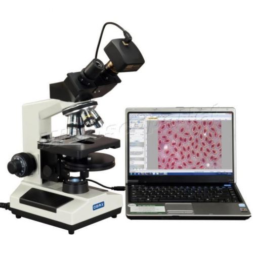 OMAX 40X-2000X Binocular Phase Contrast Compound LED Microscope w 14MP Camera