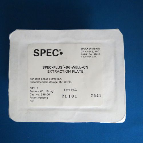 Spec 96-well extraction plate cn 15mg solid phase extraction spe 596-06 for sale
