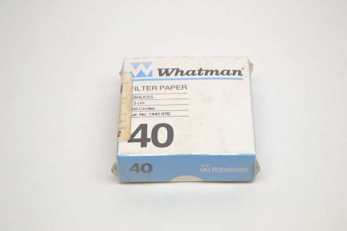 NEW WHATMAN 1440-070 GRADE 40 ASHLESS 7 CM 100 CIRCLES PAPER FILTER B481186