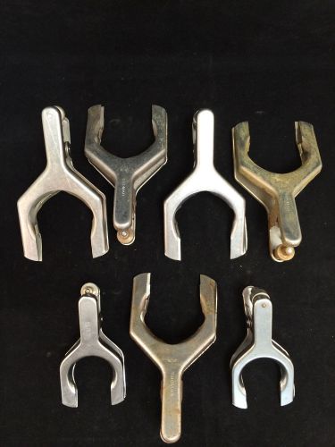 Lot of 7 Thomas Pinch Clamps (5) No. 65 &amp; (2) No. 50