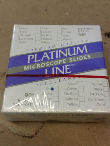 New Starfrost R7200 Platinum Line Microscope Slides Red 3&#034; x 1&#034; x 1mm