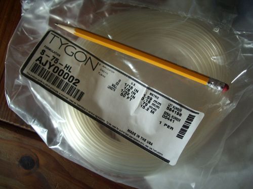 1/16&#034; i.d. clear tygon tubing ** 50 feet length  * for sale