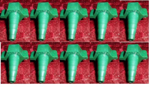 10Plastic nipples green disposab.cnnects medical tubing to flowmeter,swivel,barb