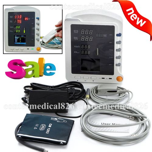 CE,FDA, New vital signs ICU/CCU patient monitor 3 parameters NIBP+SPO2+Pr