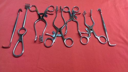 7 Pc Assorted Weitlaner Retractor+Senn Muller Retr+Volkman Retractor Sharp+Blunt