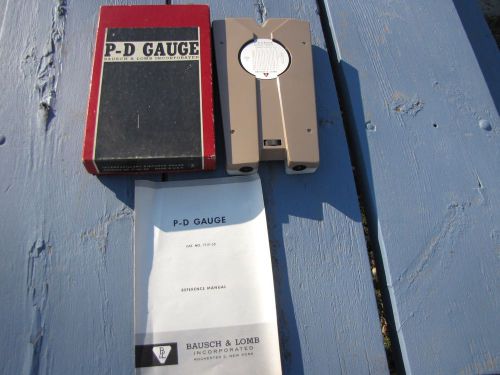 1964 BAUSCH LOMB INTERPUPILLARY P-D PD DISTANCE GAUGE OPTOMETRY BOX INSTRUCTIONS