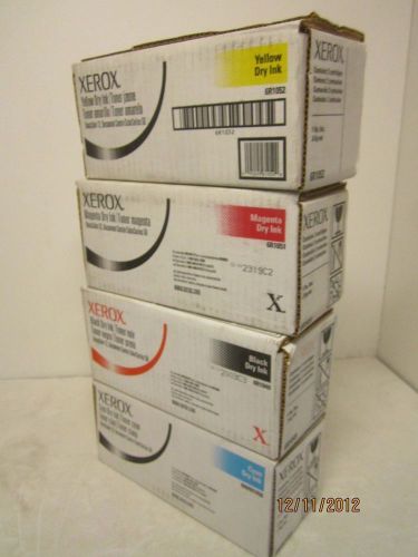 GENUINE XEROX DOCUCOLOR 12 &amp; 50 TONER BOXES 6R1049 6R1050 6R1051 6R1052