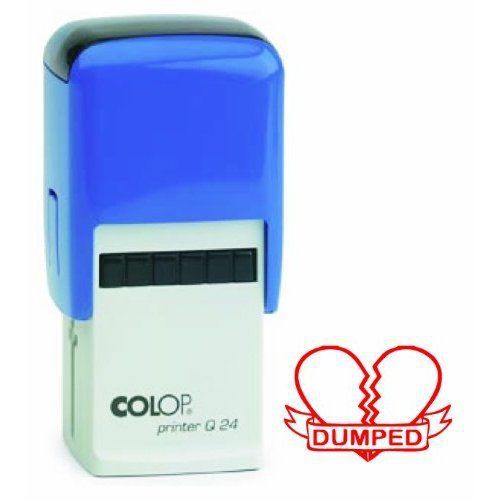 Colop printer q24 dumped broken heart word stamp - red for sale