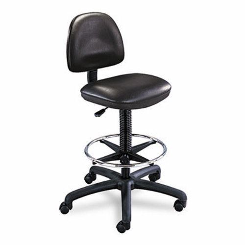 Safco Extended Height Swivel Stool w/Adjustable Footring, Black (SAF3406BL)