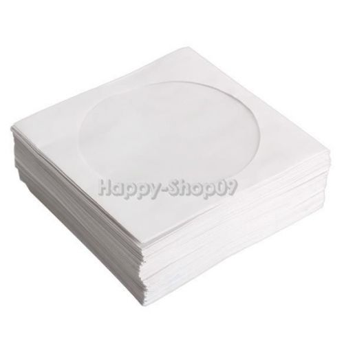 100 pcs 5inch cd dvd window paper bag flap sleeves case cover envelopes  v#h9 for sale