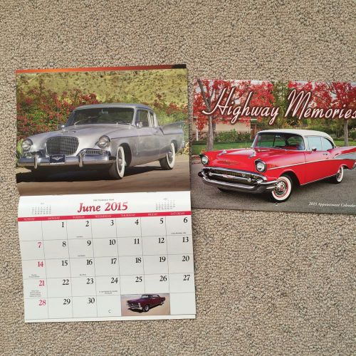 HIGHWAY MEMORIES - 2015 - 13Month  WALL CALENDAR 11 x 16 open -NEW