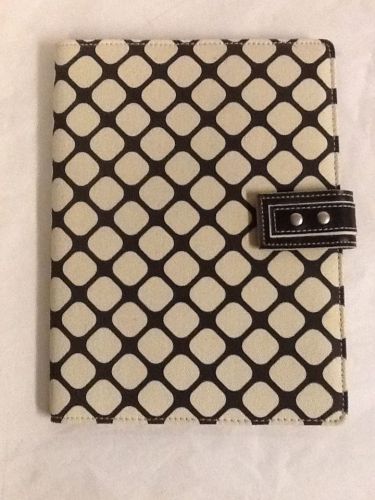 Franklin covey 365 organizer pad folio black white snap closure 7x9.5&#034; for sale