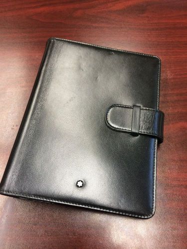 Genuine Montblanc Meisterstuck Black Leather Personal Planner Organizer