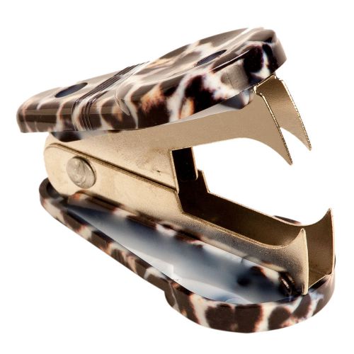 Womens Acrylic Leopard Safari Animal Print Utility Office Work Staple Remover