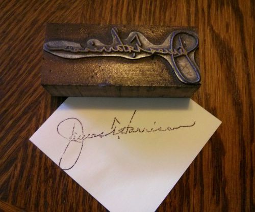 VINTAGE &#034;JAMES (?) HARRISON&#034; SIGNATURE STAMP