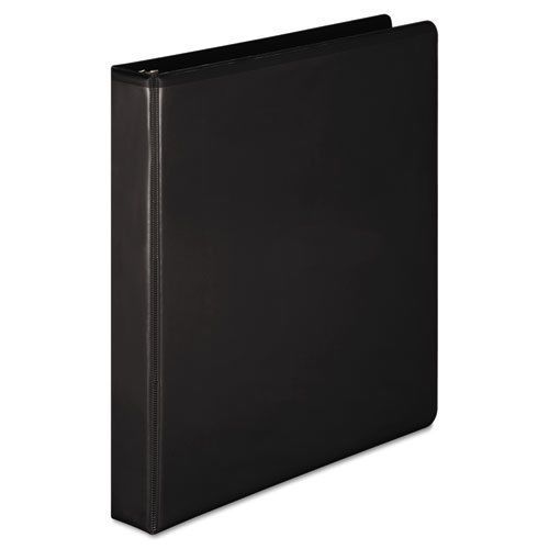 Basic D-Ring Vinyl View Binder, 1&#034; Capacity, Black