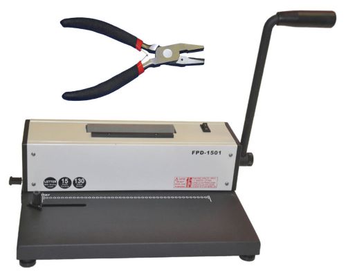 New metal based spiral coil binding machine, binder, w/ electric inserter+pliers for sale