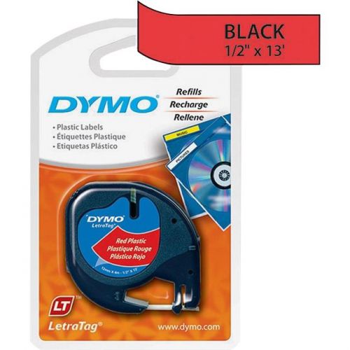 Dymo 91333 label, letra tag, red 1/2&#034;x13 for sale