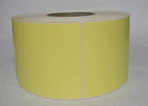 Data Label 4&#034; x 6&#034; Thermal Yellow Label 640-TTT-4-6P-YE Lot of 1000 NNB