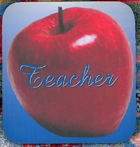 APPLE TEACHER Heavy Rubber Backed Mousepad Christmas Gift #850