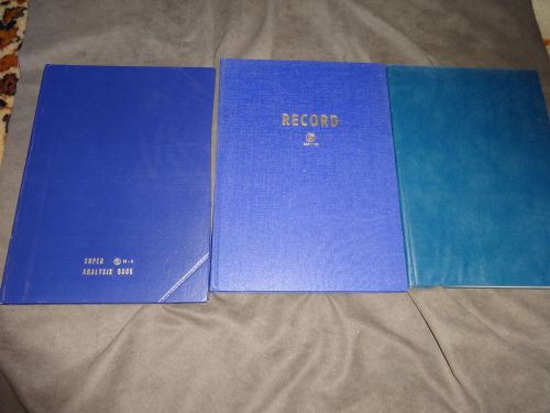 13 1/2&#034; RECORD BOOK LOT OF 3~ACCOUNTING~2 HARDCOVER 1 VINYL~LARGE~NICE NEVER USE