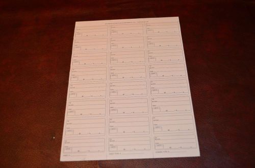 3 sheets auction clerking tickets 24 per page 3 part receipts auctioneer ct-24 for sale