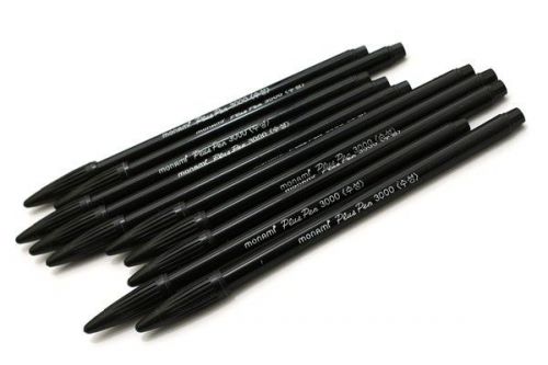 monami Plus Pen 3000 Black Fine Felt Nib Pen 1 Dz 12 Pcs aqua ink office school