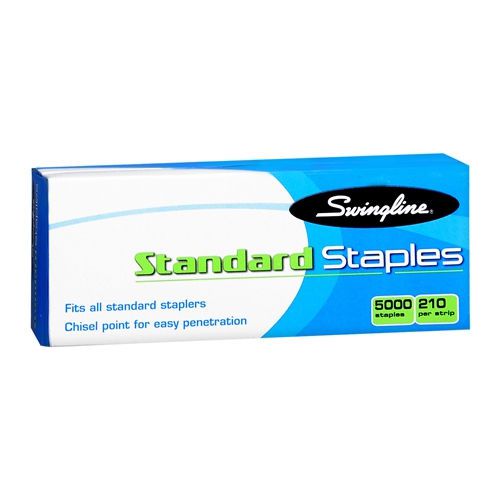 Swingline, standard staples, 5,000 count box - 1 ea for sale