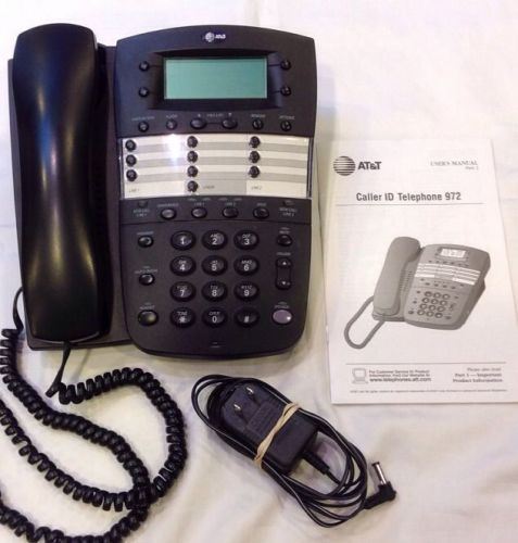 AT&amp;T 2 Line Speaker Phone model # 972 ATT corded telephone Confrence speed dial