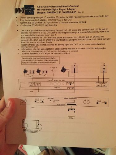 Message or Music on hold phone system SX8800-2LP