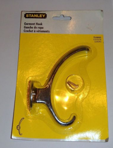 Stanley Hardware 81-8443 CD7078 Heavy Duty Coat and Hat Hooks, Chrome ~ NEW