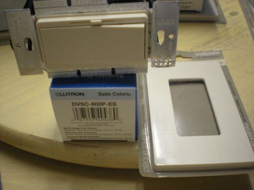 Lutron DVSC-600P-ES 600W Single Pole Dimmer Plus wallplate SC-1-ES (Eggshell)