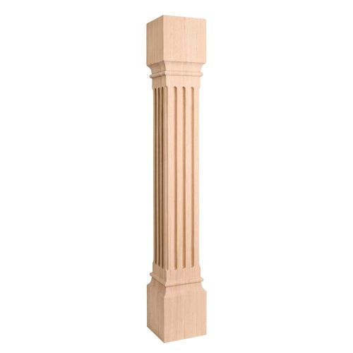 5&#034; x 5&#034; x 35-1/2&#034; -Large Fluted Wood  Post -    # P27-RW