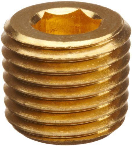 Brass pipe fitting hollow hex plug 1/4&#034; male internal head shape 4 phh-b for sale