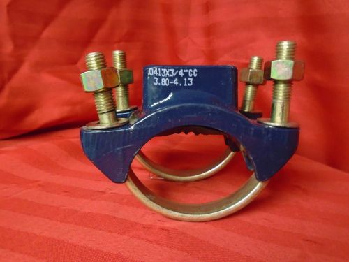 JCM 408 WATERWORKS SERVICE SADDLE 3&#034;-4&#034; X 3/4&#034; CC TAP ** 3.80&#034;-4.13&#034;