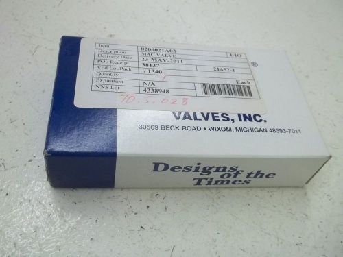 MAC VALVE 45A-MAJ-DDAJ-1KJ SOLENOID VALVE *NEW IN A BOX*